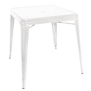 Bolero | Bistro Vierkante Stalen Tafel Wit 668 mm (Enkel)