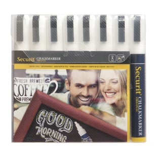 Securit | set wisbare krijtstiften 6mm wit (8 stuks)