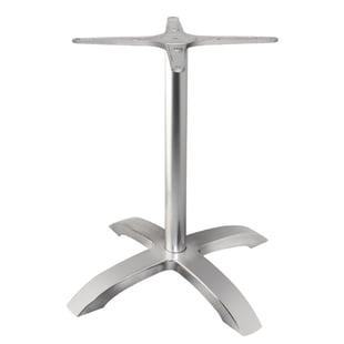 Bolero | tafelpoot geborsteld aluminium