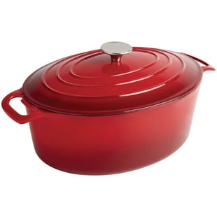 Vogue | ovale inductie braadpan rood 5Ltr