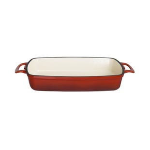 Vogue | rechthoekige gietijzeren ovenschaal rood 2,8Ltr