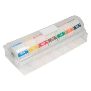 Hygiplas | oplosbare kleurcode dagstickers met stickerdispenser