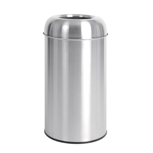 Bolero | RVS bullet afvalbak open-top zilver 40L