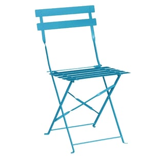 Bolero | stalen opklapbare stoelen turquoise (2 stuks)