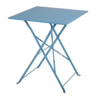 Bolero | vierkante opklapbare stalen tafel turquoise 60cm