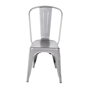 Bolero | Bistro stalen stoel grijs (4 stuks)