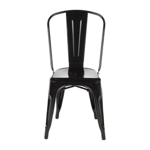 Bolero | Bistro stalen stoel zwart (4 stuks)