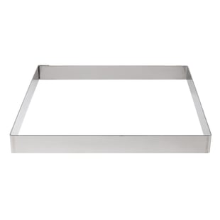 De Buyer | vierkante vorm RVS 20x2cm
