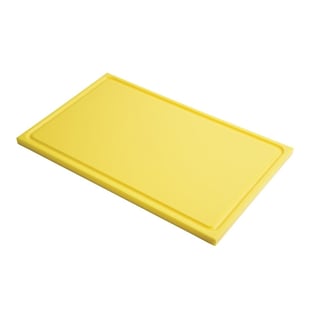 Gastro M | GN1/2 HDPE snijplank met sapgeul geel