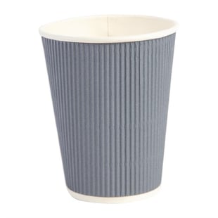 Fiesta Recyclable koffiebekers ribbelwand blauwgrijs 340ml (500 stuks)