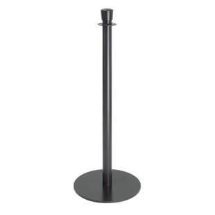 Bolero | Vlakke Basis Barrièrepalen Zwart (2 stuks)