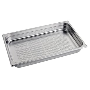 Gastro M | geperforeerde RVS GN 1/1 bak 6,5cm diep