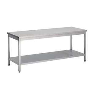 Gastro M | RVS werktafel met onderblad 88x180x60cm