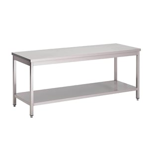 Gastro M | RVS werktafel met onderblad 85x70x70cm