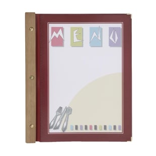 Securit | menumap hout A4 wijnrood