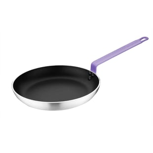 Hygiplas | Aluminium Antiaanbak Teflon Platinum Plus Koekenpan met Paarse Handgreep 28cm