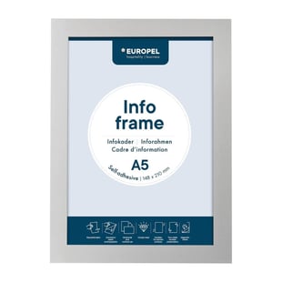 DTM Primera | Europel Infokader / Zelfklevende Set 2 Stuks A5 Zilver