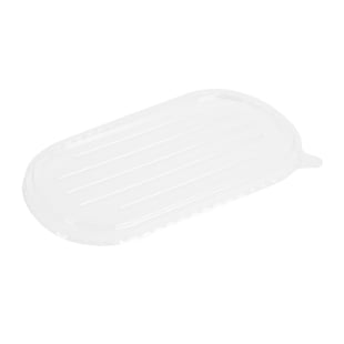 Fiesta | Recycleerbare Pet Deksels Voor Bagasse Ovale Containers (100 stuks)