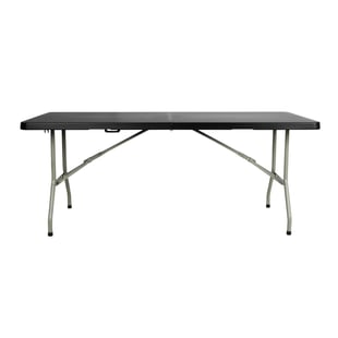 Bolero | Rechthoekige Centraal Opvouwbare Tafel 6ft Zwart