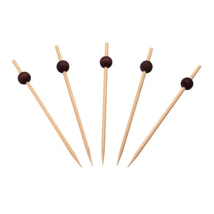 Sier Disposables | Bamboeprikker met Zwarte Bal 120 mm (250 stuks)