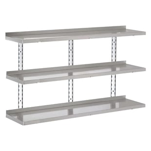 Gastro M | Gastro-M complete stellingset 3 niveaus 140x40cm - complete montageset (excl. schroeven)
