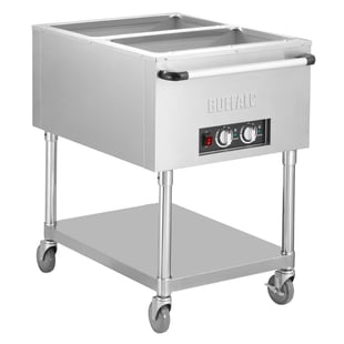 Buffalo | Mobiele bain marie wagen 2x 1/1GN