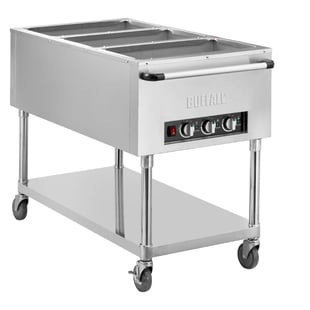 Buffalo | mobiele bain-marie trolley 3x 1/1GN
