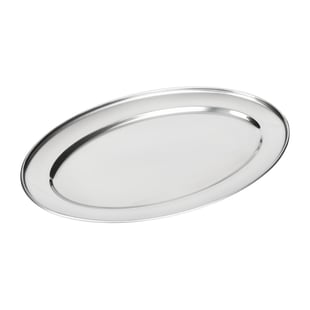 Olympia | ovale RVS serveerschaal 35cm