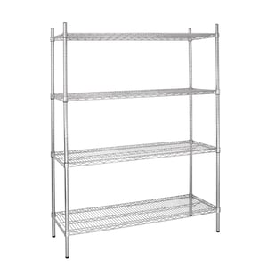 Vogue | voorraadrek met 4 schappen 152,5x46cm