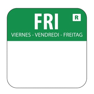 Hygiplas | voedseletiketten vrijdag groen (1000 stuks)