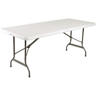 Bolero | Rechthoekige middenvouwtafel 6ft wit