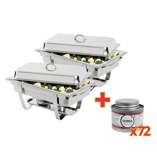 Olympia | SPECIALE AANBIEDING Olympia Milan Chafing Dish x2 met Olympia vloeibare brandpasta x72