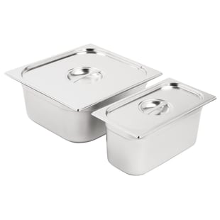 Vogue | RVS Gastronorm Bakken Set 1/3 en 2/3 Met Deksels