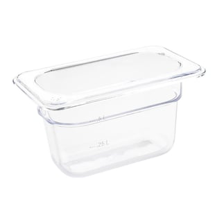 Vogue | polycarbonaat 1/9 gastronorm container 100mm helder