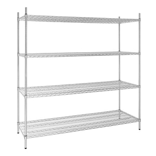 Vogue | voorraadrek met 4 schappen 183x61cm