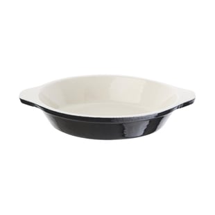 Vogue | ronde gratineerschaal zwart 0,75Ltr