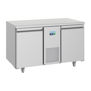 Polar | U-Series Energiezuinige 2-Deurs Werkbank Koelkast 281Ltr