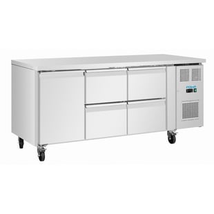 Polar | U-Series Counter Fridge 4 Drawers & 1 Door