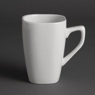 Olympia | Whiteware vierkante mok 28,5cl (12 stuks)
