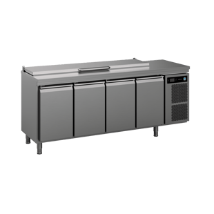 Hoshizaki | Gekoelde werkbank met 4 secties en saladière werkblad - HZ-411061112100