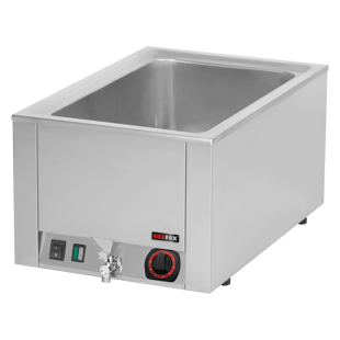 REDFOX BMV 1120 | Bain marie elektrische GN 1/1 - 200 tafelmodel met aftapkraan