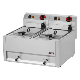 REDFOX FE 60 ELT | Elektrische friteuse 2 manden 0,75 kW/l, 8+8 l zonder onderkast 400 V