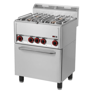 REDFOX SPT 60 GLS | Kookfornuis gecombineerd met elektrische convectieoven GN 1/1 - 4x brander