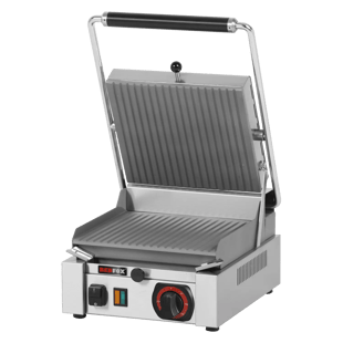 REDFOX PS 2010 R | Panini-grill gegroefd elektrisch gegroefde bovenplaat 26x24 230 V