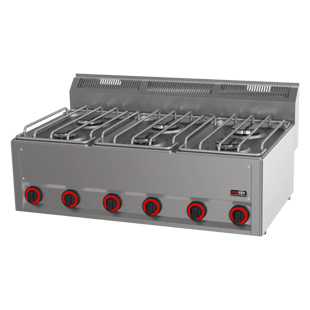 REDFOX SP 90 GL | Kookfornuis gas 6x brander zonder kast