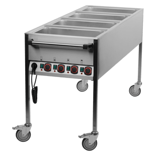 REDFOX VLPK 4120 | Elektrische bain marie GN 4-1/1 bediening aan korte zijde