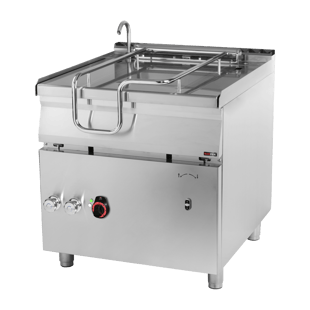 REDFOX BRM 90/80 E/N | Gemotoriseerde elektrische kantelbraadpan 80 l met RVS bodem