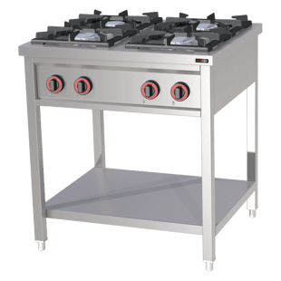 REDFOX SPF 80 G | Kooktoestel gas 4x brander op open kast