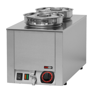 REDFOX BM 02 W | Bain Marie twee containers nat