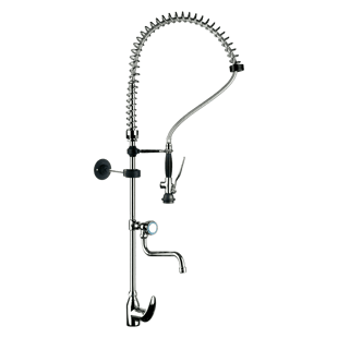 REDFOX DOC 6+ | Een-gats mengkraan met korte hendel en handdouche